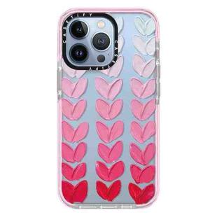 For iPhone 12 Pro Doodle Colorful Lvoe TPU Phone Case(Pink)