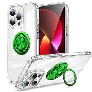 For iPhone 14 Plus Invisible Ring Transparent Phone Case (Green)