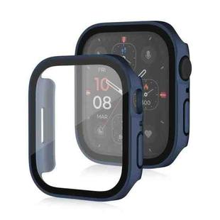 Life Waterproof Frosted 2 in 1 PC Frame + Tempered Glass Protective Case For Apple Watch Series 9 / 8 / 7 45mm(Blue)