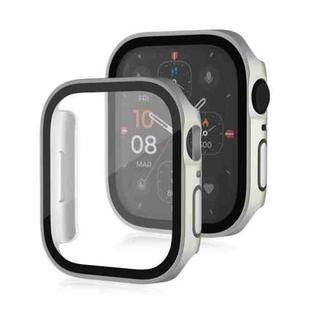 Life Waterproof Frosted 2 in 1 PC Frame + Tempered Glass Protective Case For Apple Watch Series 9 / 8 / 7 41mm(Starlight Color)