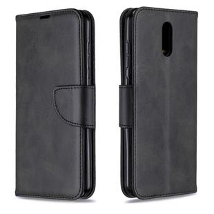 For Nokia 2.3 Retro Lambskin Texture Pure Color Horizontal Flip PU Leather Case with Holder & Card Slots & Wallet & Lanyard(Black)
