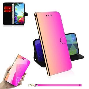 For LG K40S Mirror-like Magnetic Attraction Horizontal Flip Leather Case with Lanyard, Support Holder & Card Slot & Wallet(Gradient Color)
