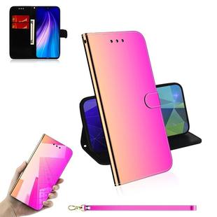 For Xiaomi Redmi Note 8T Mirror-like Magnetic Attraction Horizontal Flip Leather Case with Lanyard, Support Holder & Card Slot & Wallet(Gradient Color)