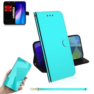 For Xiaomi Redmi Note 8T Mirror-like Magnetic Attraction Horizontal Flip Leather Case with Lanyard, Support Holder & Card Slot & Wallet(Mint Green)