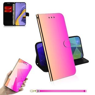 For Galaxy A51 Mirror-like Magnetic Attraction Horizontal Flip Leather Case with Lanyard, Support Holder & Card Slot & Wallet(Gradient Color)