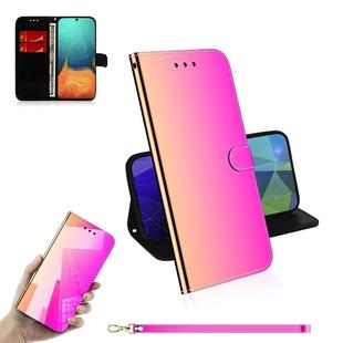 For Galaxy A71 Mirror-like Magnetic Attraction Horizontal Flip Leather Case with Lanyard, Support Holder & Card Slot & Wallet(Gradient Color)