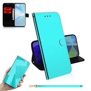For Galaxy S20 Ultra Mirror-like Magnetic Attraction Horizontal Flip Leather Case with Lanyard, Support Holder & Card Slot & Wallet(Mint Green)