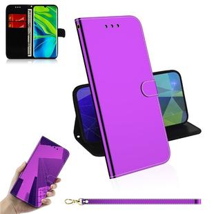 For Xiaomi Mi CC9 Pro / Note 10 / Note 10 Pro Mirror-like Magnetic Attraction Horizontal Flip Leather Case with Lanyard, Support Holder & Card Slot & Wallet(Purple)