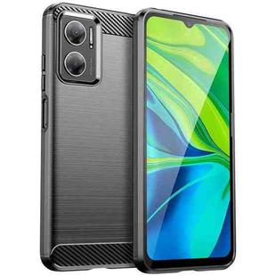 For Xiaomi Redmi Note 11E Brushed Texture Carbon Fiber TPU Case(Black)