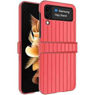 For Samsung Galaxy Z Flip4 5G IMAK JS-3 Series Colorful Vertical Stripe PC Case(Red)