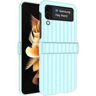 For Samsung Galaxy Z Flip4 5G IMAK JS-3 Series Colorful Vertical Stripe PC Case(Light Blue)