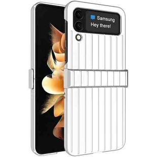 For Samsung Galaxy Z Flip4 5G IMAK JS-3 Series Colorful Vertical Stripe PC Case(Silver)