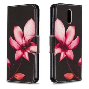 For Nokia 2.3 Colored Drawing Horizontal Flip Leather Case with Holder & Card Slots & Wallet(Lotus)