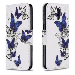 For Nokia 2.3 Colored Drawing Horizontal Flip Leather Case with Holder & Card Slots & Wallet(Butterflies)