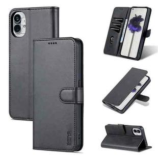 For Nothing Phone 1 AZNS Skin Feel Calf Texture Flip Leather Phone Case (Black)