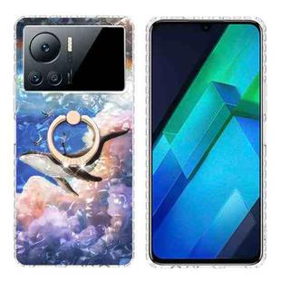 For Infinix Note 12 VIP 2.0mm Airbag Shockproof TPU Phone Case with Ring(Whale)