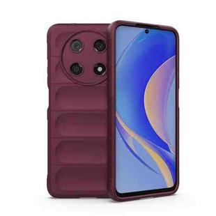For Huawei Nova Y90/Enjoy 50 Pro Magic Shield TPU + Flannel Phone Case(Wine Red)