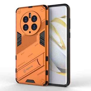 For Huawei Mate 50 Pro Punk Armor 2 in 1 PC + TPU Shockproof Phone Case with Invisible Holder(Orange)