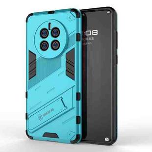 For Huawei Mate 50 Punk Armor 2 in 1 PC + TPU Shockproof Phone Case with Invisible Holder(Blue)