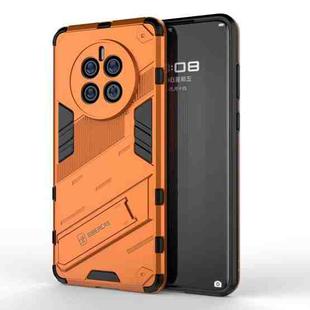 For Huawei Mate 50 Punk Armor 2 in 1 PC + TPU Shockproof Phone Case with Invisible Holder(Orange)