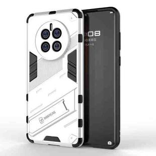 For Huawei Mate 50 Punk Armor 2 in 1 PC + TPU Shockproof Phone Case with Invisible Holder(White)