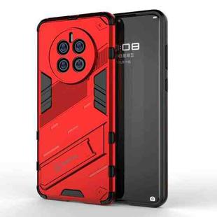 For Huawei Mate 50 Punk Armor 2 in 1 PC + TPU Shockproof Phone Case with Invisible Holder(Red)