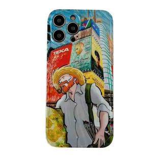 For iPhone 12 mini Oil Painting TPU Phone Case (City)