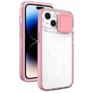 For iPhone 14 Pro Sliding Camera Phone Case(Pink)
