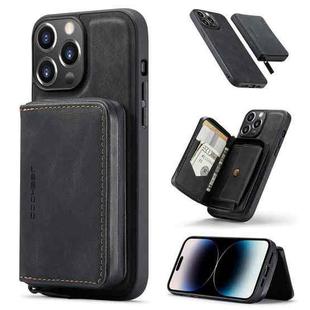 For iPhone 14 Pro Max JEEHOOD Magnetic Zipper Wallet Leather Phone Case (Black)