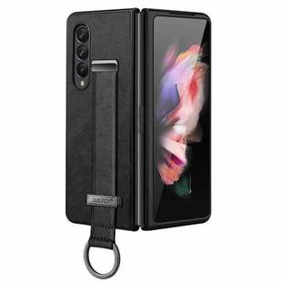 For Samsung Galaxy Z Fold4 SULADA Cool Series PC + Leather Texture Skin Feel Shockproof Phone Case(Black)