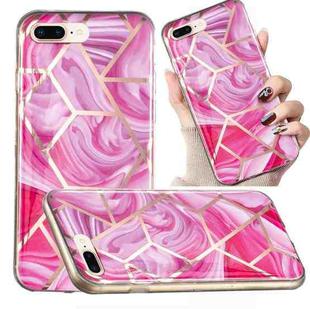 Electroplated Marble Pattern TPU Phone Case For iPhone 8 Plus / 7 Plus(Red Rhombus)