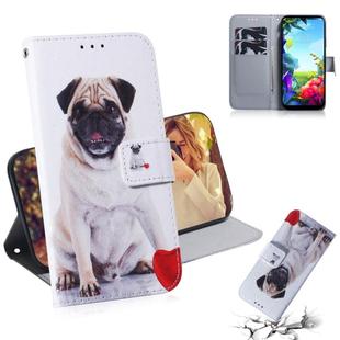 For LG K40S Combined Pattern Magnetic Attraction Horizontal Flip Leather Case, Support Holder & Card Slot & Wallet(Pugs)