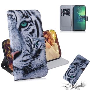 For Motorola Moto G8 Plus Combined Pattern Magnetic Attraction Horizontal Flip Leather Case, Support Holder & Card Slot & Wallet(Tiger)
