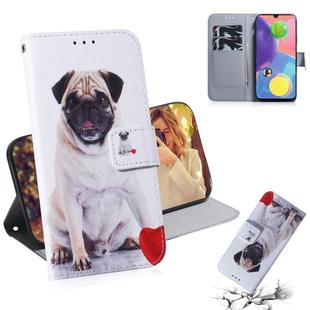 For Galaxy A70s Combined Pattern Magnetic Attraction Horizontal Flip Leather Case, Support Holder & Card Slot & Wallet(Pugs)