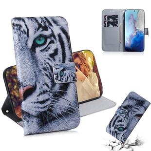 For Galaxy S20 Combined Pattern Magnetic Attraction Horizontal Flip Leather Case, Support Holder & Card Slot & Wallet(Tiger)