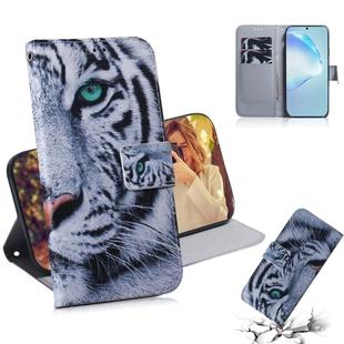 For Galaxy S20+ Combined Pattern Magnetic Attraction Horizontal Flip Leather Case, Support Holder & Card Slot & Wallet(Tiger)