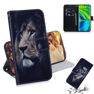For Xiaomi Mi CC9 Pro / Note 10 / Note 10 Pro Combined Pattern Magnetic Attraction Horizontal Flip Leather Case, Support Holder & Card Slot & Wallet(Lion)