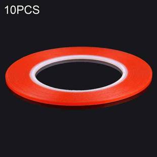 10 PCS 3mm Width Double Sided Adhesive Sticker Tape, Length: 25m(Red)