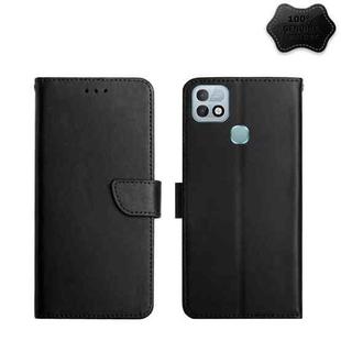 For Infinix Hot 10i/Smart 5 Pro Genuine Leather Fingerprint-proof Horizontal Flip Phone Case(Black)