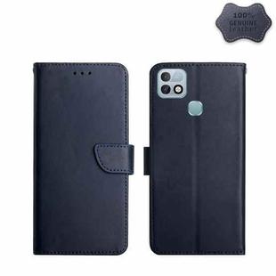 For Infinix Hot 10i/Smart 5 Pro Genuine Leather Fingerprint-proof Horizontal Flip Phone Case(Blue)