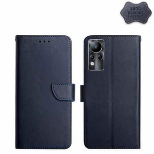 For Infinix Note 11 Genuine Leather Fingerprint-proof Horizontal Flip Phone Case(Blue)
