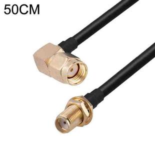 PR-SMA Male Elbow to SMA Female RG174 RF Coaxial Adapter Cable, Length: 50cm