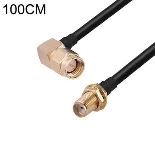 SMA Male Elbow to SMA Female RG174 RF Coaxial Adapter Cable, Length: 1m