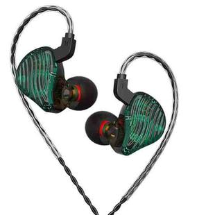 CVJ-CSE Ring Iron Hybrid Music Running Sports In-Ear Wired Headphone, Style:Without Mic(Green)