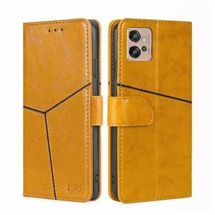 For Motorola Moto G32 4G Geometric Stitching Leather Phone Case(Yellow)