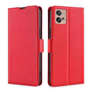 For Motorola Moto G32 4G Ultra-thin Voltage Side Buckle Leather Phone Case(Red)