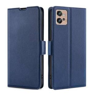 For Motorola Moto G32 4G Ultra-thin Voltage Side Buckle Leather Phone Case(Blue)