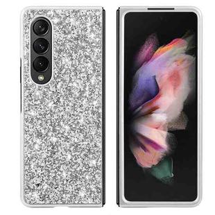 For Samsung Galaxy Z Fold4 Glitter Powder Shockproof TPU Protective Case(Silver)