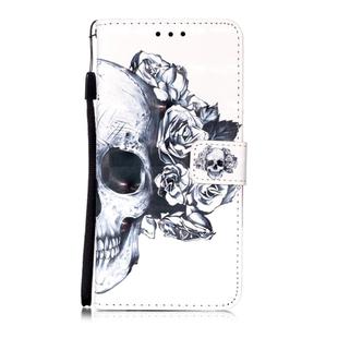 For Huawei P40 Lite 3D Painting Horizontal Flip Leather Case with Holder & Card Slot & Wallet & Lanyard(Skull)