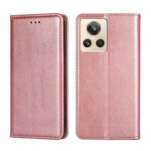 For Realme GT2 Explorer Master Gloss Oil Solid Color Magnetic Leather Phone Case(Rose Gold)